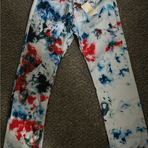 Colorful Splatter Print Pants